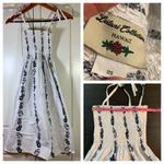 Leilani Collection Hawaii White Floral Pineapple OS Smocked Sundress Hawaiian Size 00 Photo 7