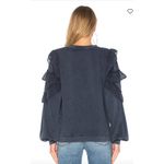 Tularosa REVOLVE Cat Ruffle Navy Blue Pullover Sweatshirt Women's Size XS Photo 1