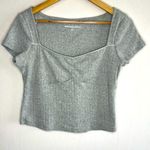 Aeropostale Seriously soft Y2K style Gray cropped babydoll tee Women's Size XL Photo 0