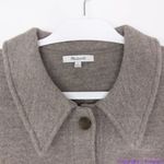 Madewell NEW  100% merino wool Boiled‎ Wool Bridgman Sweater-Jacket, L Photo 9