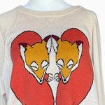 Urban Outfitters Cooperative Oversized Fox Love Cream Sweater Sz S Photo 2