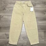 Seventy + Mochi Mia Barrel Leg Jean Super High Rise Desert Sand Tan Size 26 Photo 1