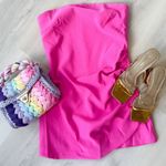 Glam  Vibrant Pink Strapless Skort Romper Photo 0
