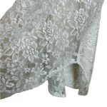 Vintage Womems White Sheer Lace Mini Slip Dress Romantic Cottage Size Medium Photo 4