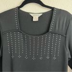 Misook Exclusively  Black Rhinestone Maxi Dress Photo 4