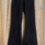 Aerie The Hugger Black Foldover Hi Rise Flare Leggings XS Photo 0