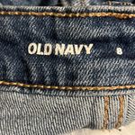 Old Navy  High Rise OG Straight Secret Smooth Pockets Dark Blue Distressed Jeans Photo 2