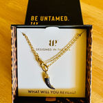 Bomb Party Untamed NK91299 “Flawlessly Clawed” Necklace Gold & Hematite Plating. Photo 0