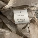 NWT Francescas Jumpsuit Womens Sz M Susanna Palm Tan White Floral Pants Stretch Size M Photo 4