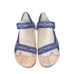 Born Sirena Navy Sandals Womens 9 Cork Footbed Comfort Shoes Blue Photo 1