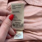 By Anthropologie Linen Blend Cropped Pink Wrap Vest Size XXS Photo 3