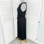 The Limited  Signature Drawstring Waist Midi‎ Sundress Black Medium Knit Photo 2
