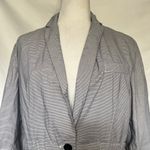 Fossil  Stripe Womens Blazer Sz S Lightweight One Button Academia Ruched Utility Photo 1