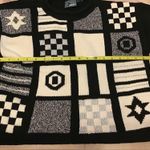 Liz Wear black and white vintage striped crewneck sweater -petite Photo 4