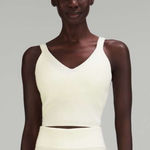 Lululemon Ribbed Knit Cropped Tank Top Size 6 - Lemon Sorbet Photo 0