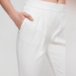 Aritzia  Babaton Cohen Cropped Pleated Dresss Pants Ivory 4 Photo 2