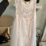 White Embroidered Mini Dress Photo 3