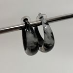 Earrings Swirl Hoops in Black, White, and Gray Photo 1