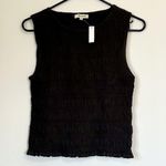 Madewell NWT  Soft Charcoal Gray Sachi Smocked Tank - Extra Small Photo 1