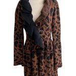 Betsey Johnson COLLECTION Angora Blend Cheetah Sweater Jacket Coat Size Medium Photo 0