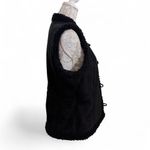 Charter Club Black Faux Suede Toggle Vest Size Large Winter Sherpa Cozy Cabin Photo 4
