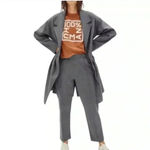 Everlane  The Dream Pant XS Heather Grey Charcoal Tapered Tailored Stretch Photo 2