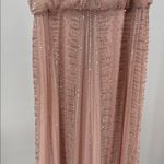 Adrianna Papell  Blush Sequin Dress sleeveless floor length flowy 12 formal party Photo 7