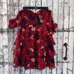 Pretty Little Thing  burgundy Ruffle Layer Bardot Bodycon Dress NWT Photo 6