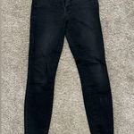 Good American  Good Legs Step Fray Hem High Rise Denim Black Skinny Jeans Photo 1