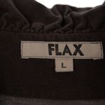 Flax  Brown Button Up Lightweight Lagenlook Jacket Women's Large Photo 3