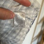 Umgee Blue and White Checkered Picnic Button Down Dress Photo 6