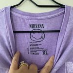 Nirvana Distressed Purple Graphic T Shirt 100% Cotton Unisex Short Sleeves XL Photo 3