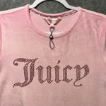 Juicy Couture Pink Velour Rhinestone Sleep Top Pajama Shirt Lounge Tee L Photo 5