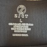 None Ribbed Tank Top with White Trim – Dark Gray – Women’s Size Large – NWOT Photo 1