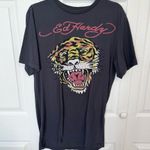 Ed Hardy  S/M Black Graphic T-Shirt Dress Photo 0
