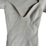Gauge81 Mija White Ribbed Long Sleeve Wool Plunge Sweetheart Mini Dress Size XS Photo 7