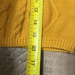 GBG Cropped Cowl Neck Golden Yellow Cable Knit Sweater Women's Size XS Gold Photo 3