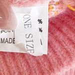 Hazel and Olive  “I’ll Be There” Pink Orange Floral Cardigan One Size Photo 6