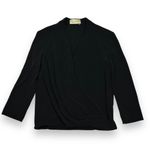 MM.LaFleur EUC M.M. Lafleur Elegant Black Wrap Top Long Sleeve Draped Blouse Womens XS Photo 2
