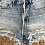 PacSun  Vintage High Rise Distressed Button Fly Shorts Size 29 Light Was… Photo 6