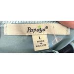 Papaya VTG Blue Satin Mini Dress Sz L Blue Coquette Sweet & Flirty Y2K Photo 3