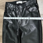 Abercrombie & Fitch  90’s Straight Ultra High Rise Black Leather Pants 26 Short Photo 11