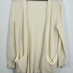 Madewell Women's Size XS Cream Wool Alpaca Blend Open Longline Cardigan Pockets Photo 0