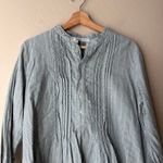 CP Shades Free People x Yoko Blue Striped Long Sleeve Tunic Shirt Dress Small Photo 3
