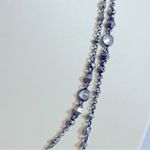 Kendra Scott Antique Silver Crystal Single Strand Satellite Necklace Photo 1