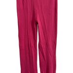 Boohoo  Pink Ribbed High Waisted Wide Leg Pants Flare Size 6 (US) Photo 5