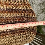 Medium Everyday Straw Woven Summer Shoulder Purse Handbag Coco Brown Photo 6