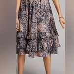 Hutch ANTHROPOLOGIE  ADELIA RUFFLED MIDI DRESS Leopard Print Size xs Photo 1