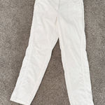 Chico's Chico’s Mid Rise Straight Leg Pants in White Coastal Casual Beachy Size 6 Small Photo 0