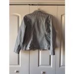Old Navy Women's Denim Jacket Blue White Railroad Stripe Size Medium NWOT Photo 3